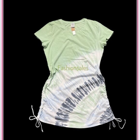 Victorias Secret Pink Ruched Sides Dress Tie Dye XXL - Picture 6 of 6